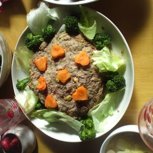 炊飯器で巨大ハンバーグ